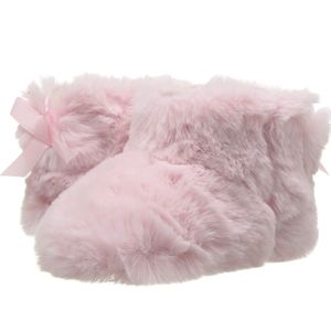 Jesse Bow II Fluffy Infant Boots - Baby Pink